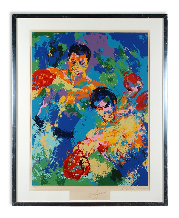 - 1974 Muhammad Ali (Signed) vs. George Foreman Serigraph by Leroy Neiman