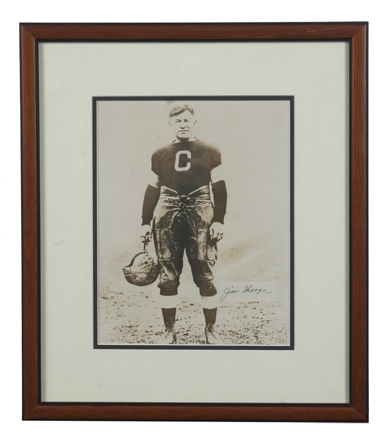 - Jim Thorpe Signed Canton Bulldogs Football Photograph