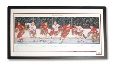 Hockey - Detroit Red Wings Autographed Limited Edition Lithograph (24"x42")