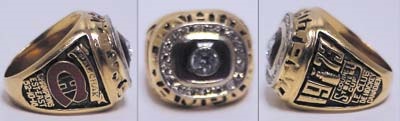 Eddie Palchak Collection - 1973 Montreal Canadiens Stanley Cup Championship Ring