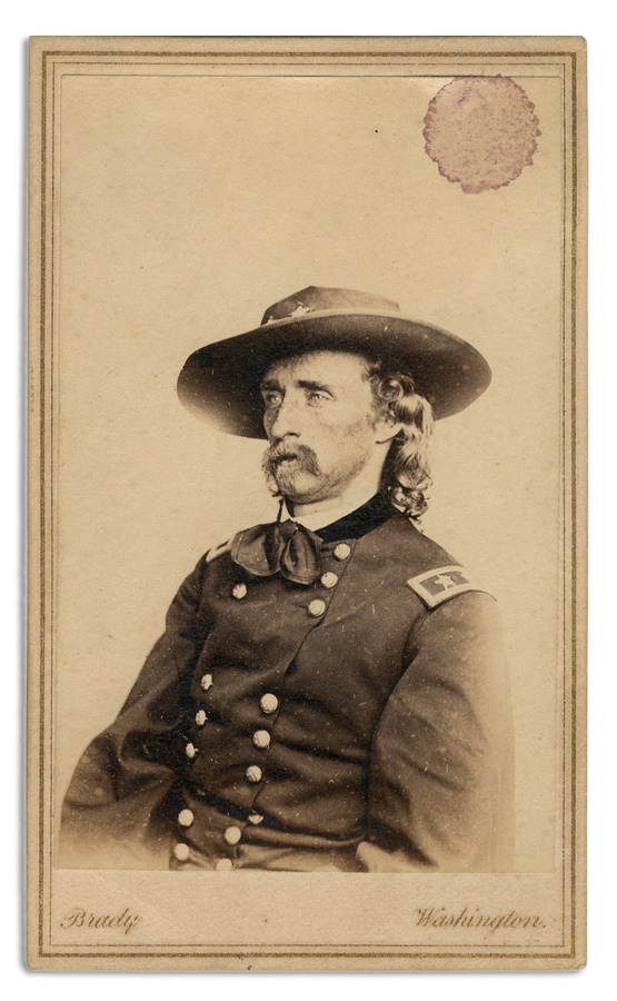Americana Photographs - General George Armstrong Custer Carte de Visite by Mathew Brady