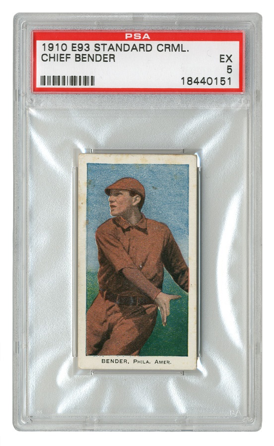 Sports and Non Sports Cards - 1910 E93 Chief Bender PSA EX 5