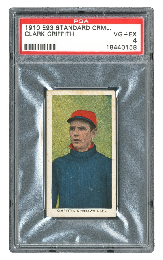 Sports and Non Sports Cards - 1910 E93 Clark Griffith PSA VG-EX 4