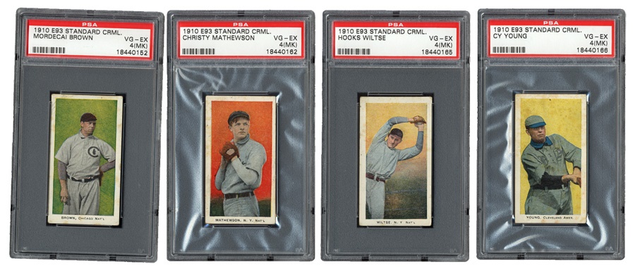 Sports and Non Sports Cards - 1910 E93 Collection of Four PSA Graded