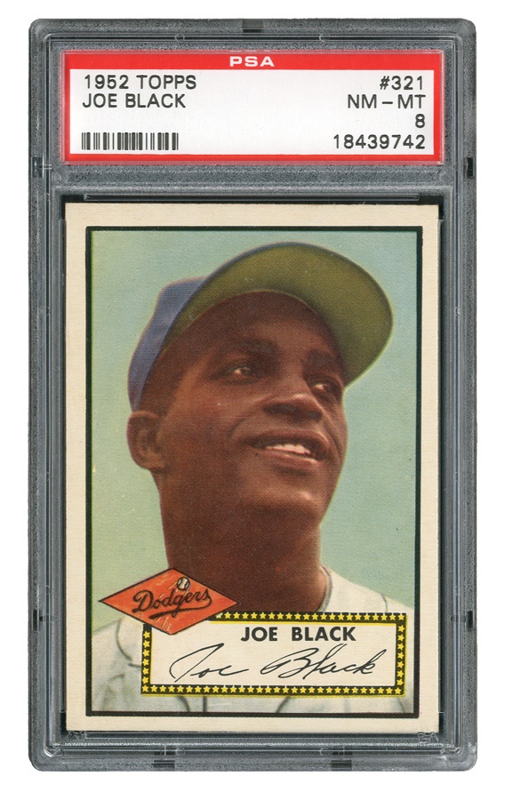 - 1952 Topps #321 Joe Black PSA NM-MT 8
