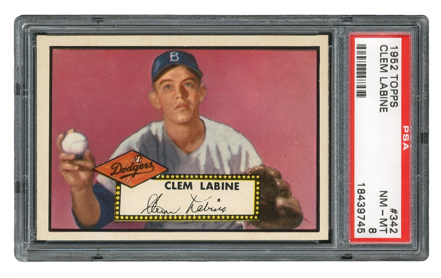 Sports and Non Sports Cards - 1952 Topps #342 Clem Labine PSA NM-MT 8