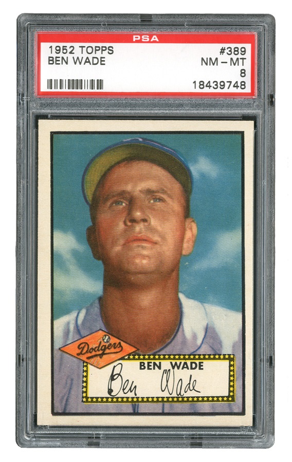 - 1952 Topps #389 Ben Wade PSA NM-MT 8