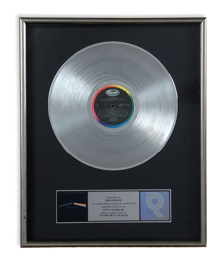 Rock 'n'  Roll - PInk Floyd "Dark Side of the Moon" Gold Record