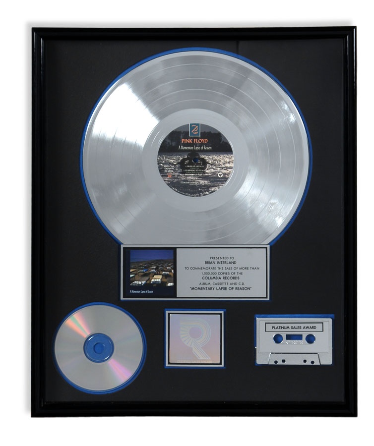 - Pink Floyd "Momentary Lapse of Reason" Gold Record