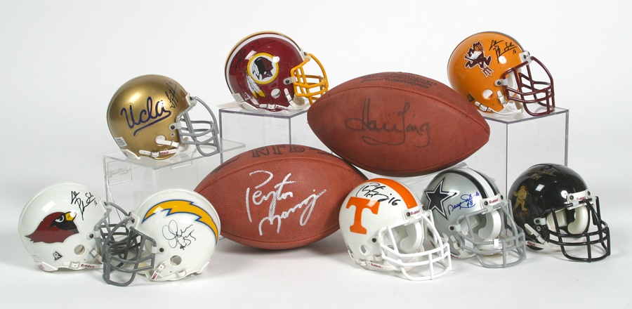 The Sports Fan Collection - Authentic Mini Football Helmets & Footballs (50+)