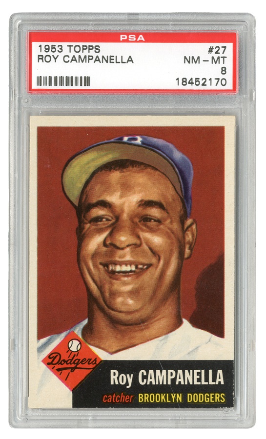 Sports and Non Sports Cards - 1953 Topps #27 Roy Campanella PSA NM-MT 8