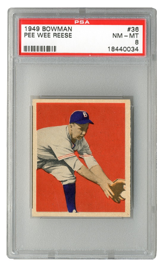Sports and Non Sports Cards - 1949 Bowman #36 Pee Wee Reese PSA NM-MT 8