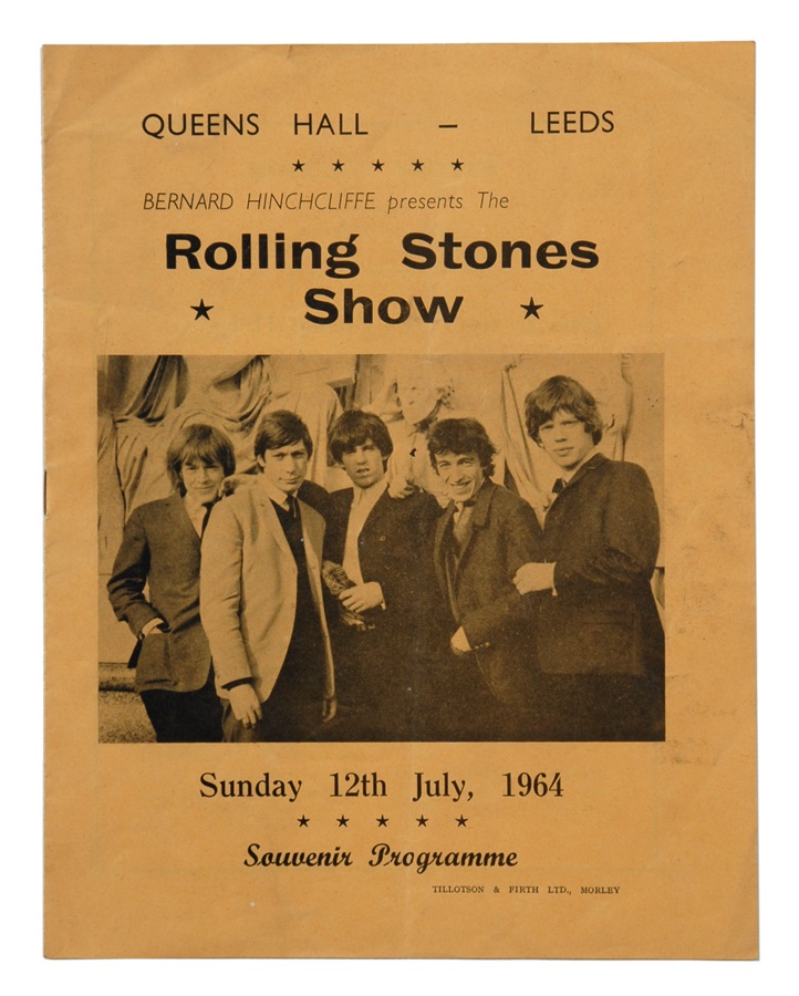 Rock 'n'  Roll - RARE 1964 Rolling Stones Queens Hall (Leeds) Concert Program