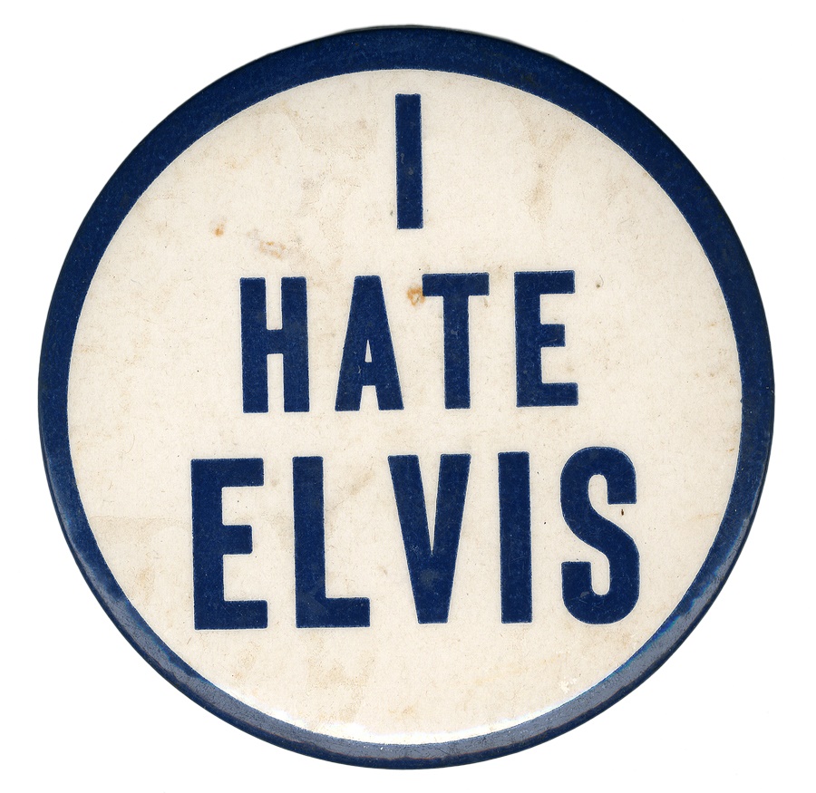 Rock 'n'  Roll - I Hate Elvis Pin