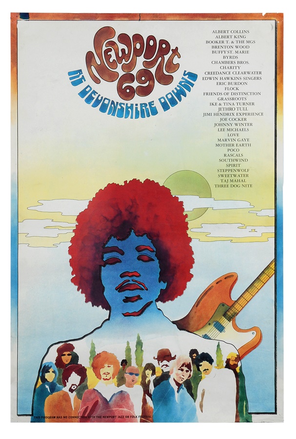 Rock 'n'  Roll - Hendrix Knebworth Concert Poster