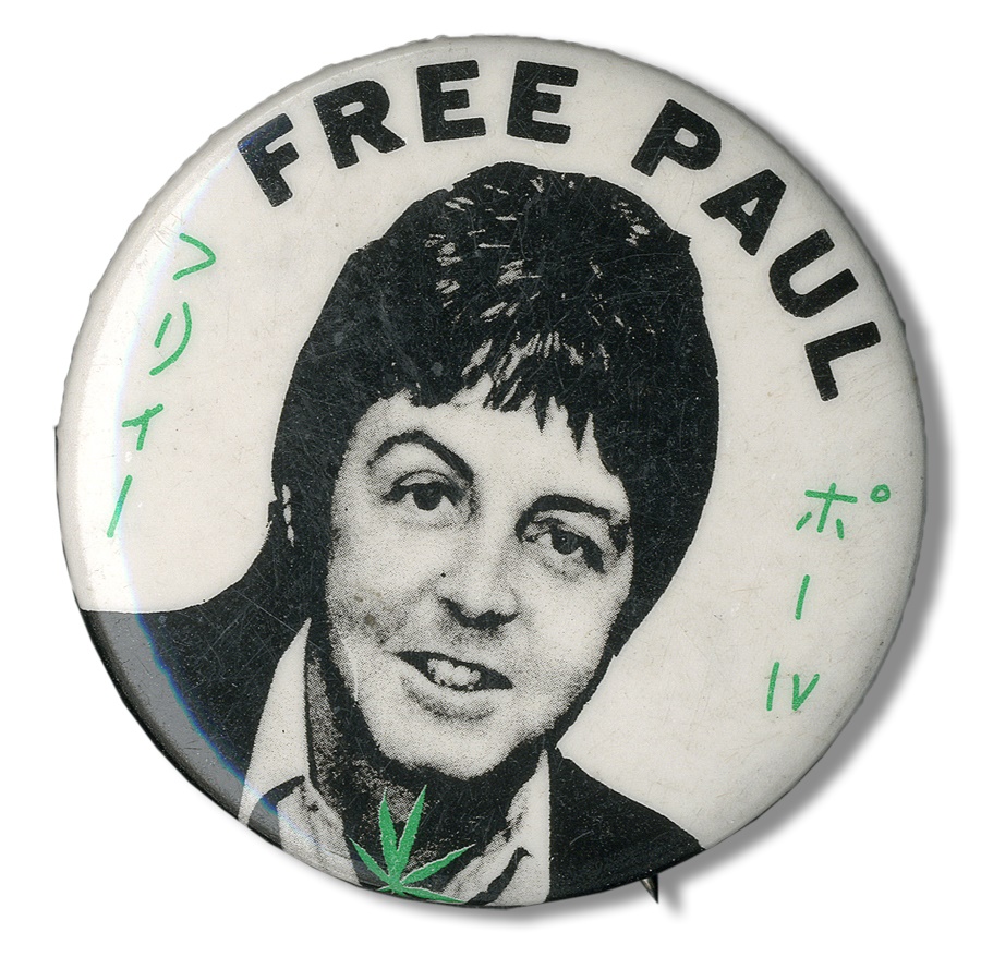Rock 'n'  Roll - "Free Paul" Japanese Marijuana Pin