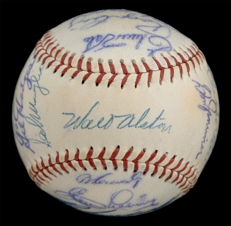 - 1957 Brooklyn Dodgers Team Signed Baseball