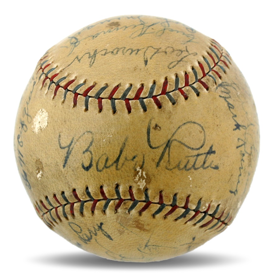The 1929 Collection - 1929 New York Yankees Team Signed Baseball