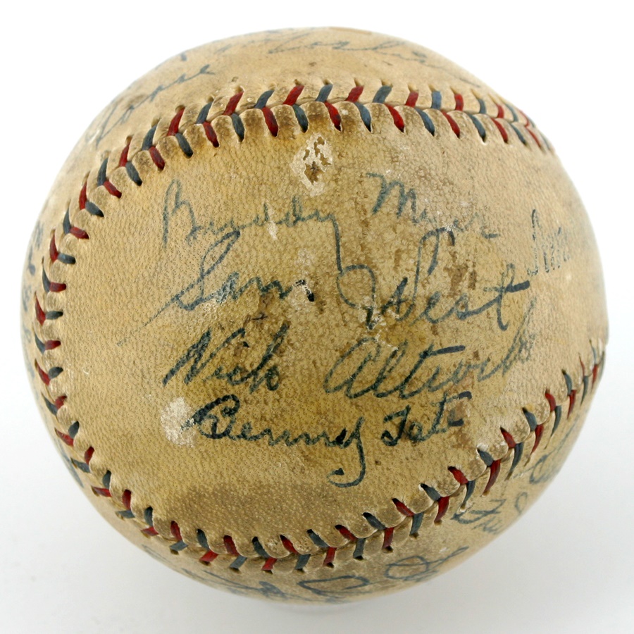 - 1929 Washington Senators Team Signed Baseball