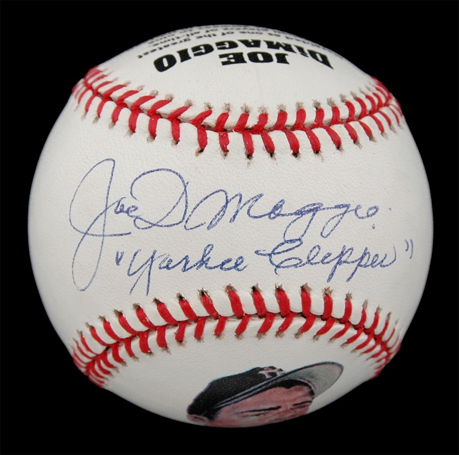 - Joe DiMaggio Yankee Clipper Single Signed Baseball
