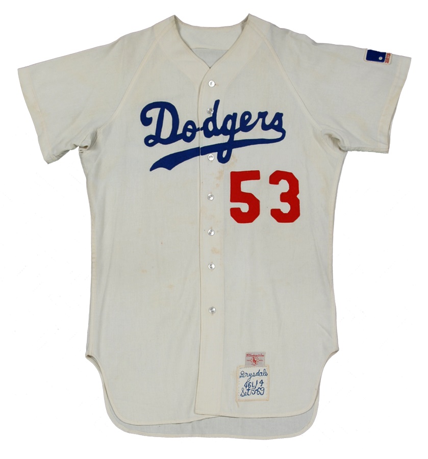 - 1969 Don Drysdale Los Angeles Dodgers Game Worn Jersey