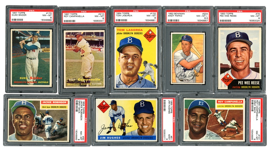 Sports and Non Sports Cards - High Quality Brooklyn Dodger Collection - PSA Graded (21)