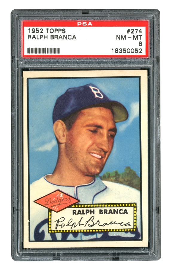Sports and Non Sports Cards - 1952 Topps #274 Ralph Branca PSA NM-MT 8
