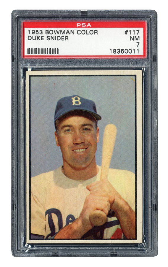 Sports and Non Sports Cards - 1953 Bowman Color #117 Duke Snider PSA NM 7