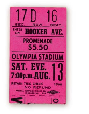 The Beatles - August 13, 1966 Ticket