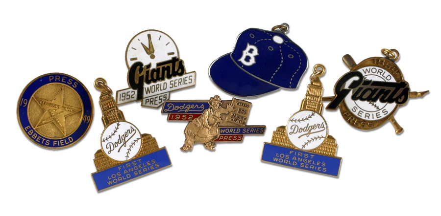 The Brooklyn Dodger Executive Collection - World Series & All Star Press Pins (7)