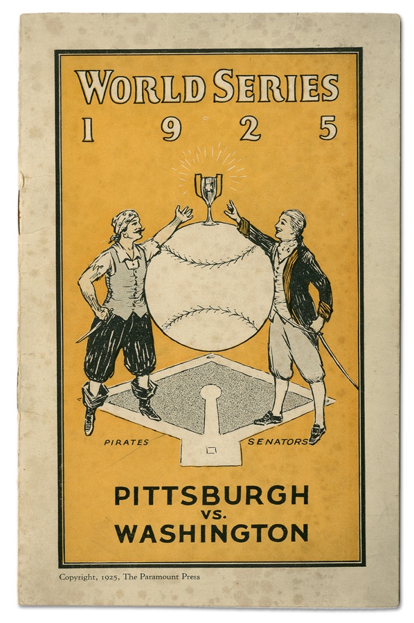 Baseball Memorabilia - 1925 World Series Program