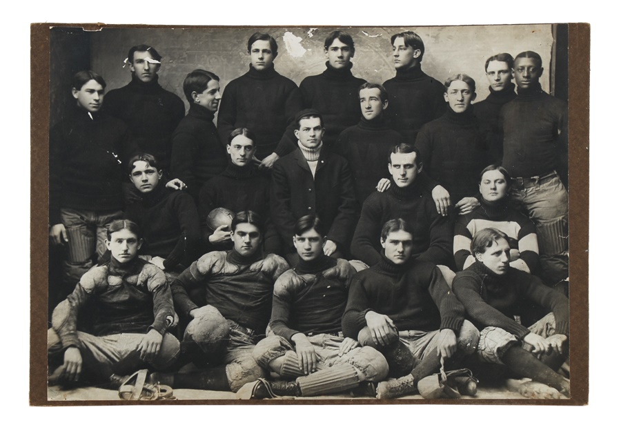 The Ohio Wesleyan Photograph Collection - 1900 Ohio Wesleyan Integrated Football Team with Charles Thomas