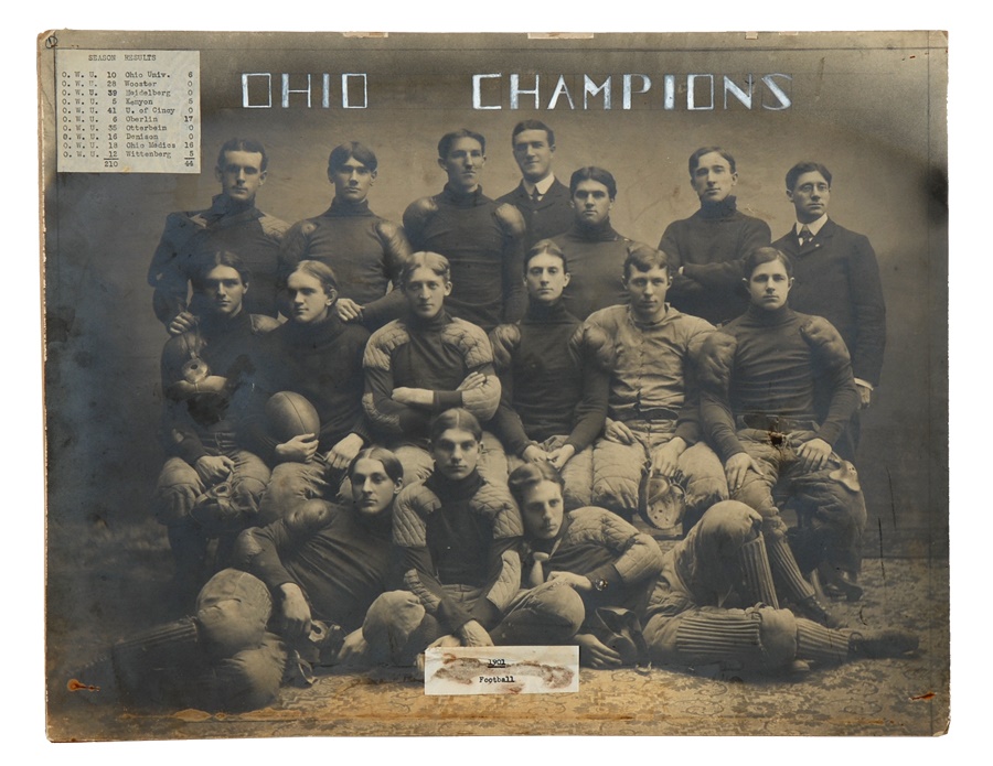 The Ohio Wesleyan Photograph Collection - 1901 Ohio Wesleyan Championship Photograph with Branch Rickey