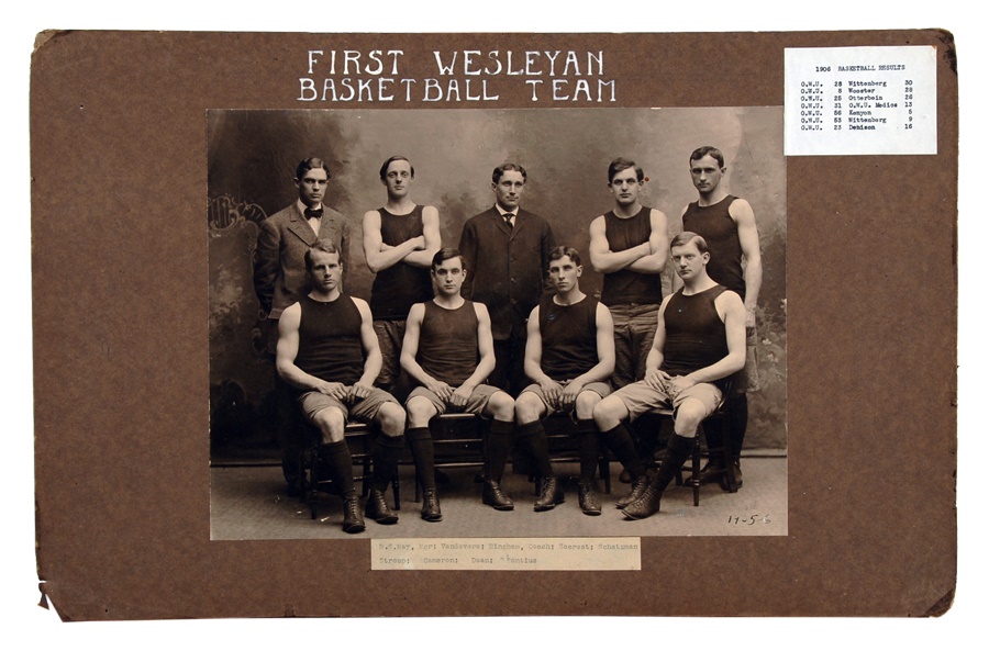 The Ohio Wesleyan Photograph Collection - “First Wesleyan Basketball Team” and Basketball Photograph Collection (3)