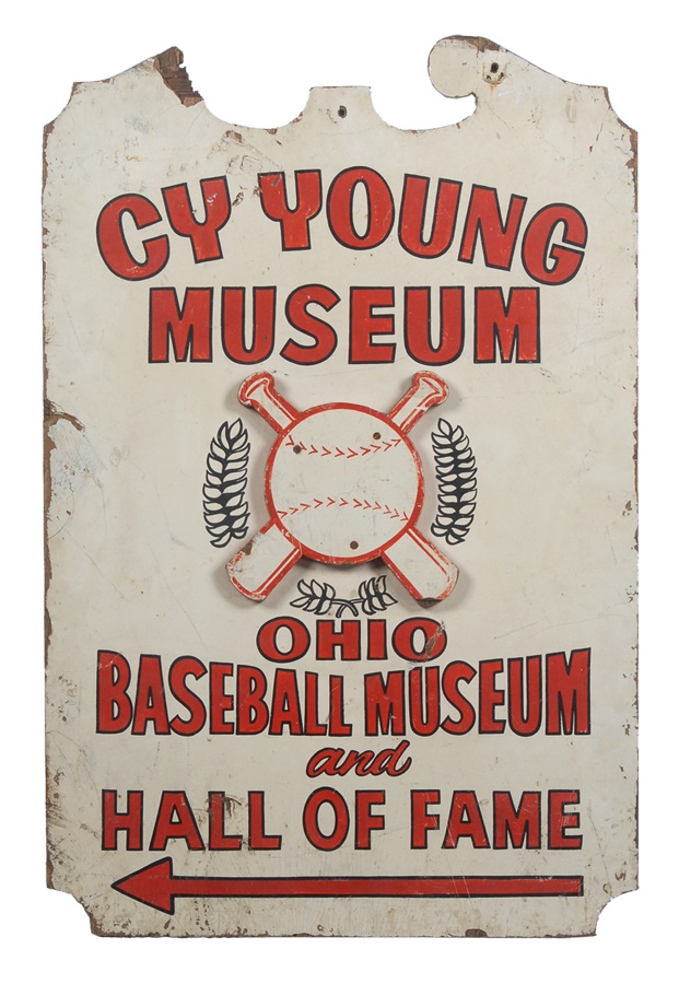 Baseball Memorabilia - Cy Young Museum Sign