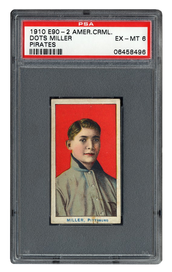 Sports and Non Sports Cards - 1910 E90-2 Pirates Dots Miller PSA EX-MT 6