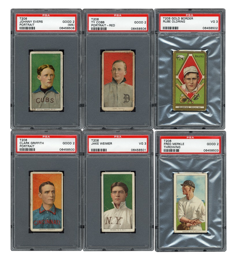 - “T” Card Collection of Six Different – PSA Graded