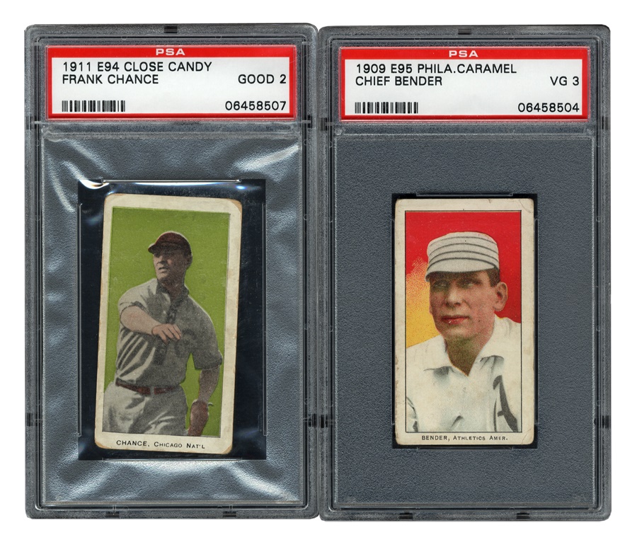 - “E” Card Hall of Fame Cards – PSA Graded (Two different)