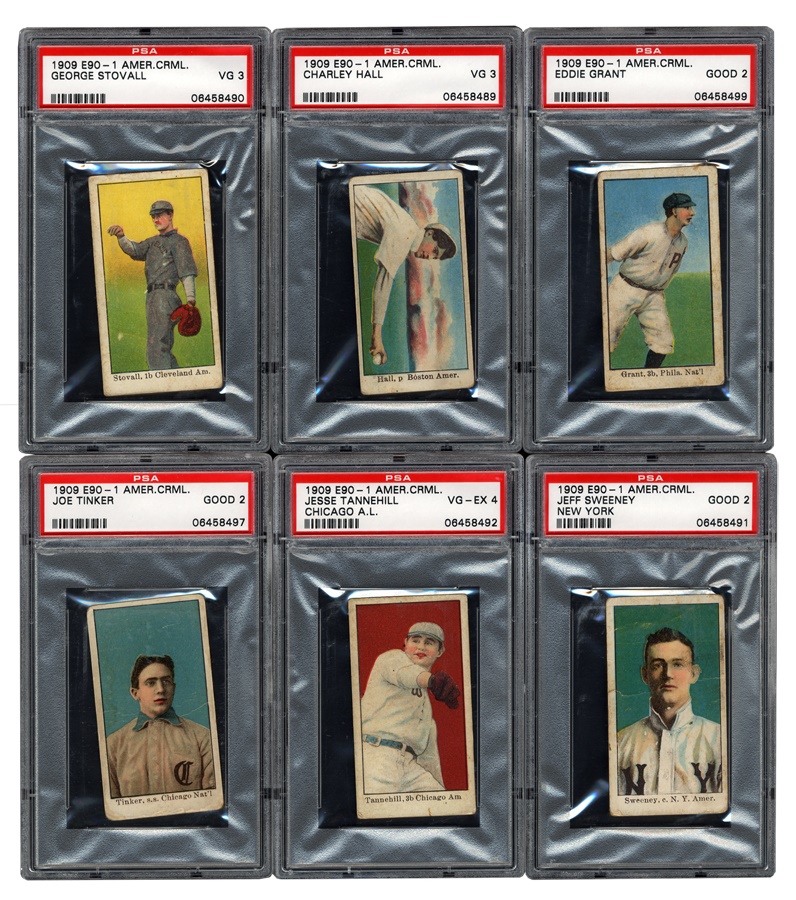Sports and Non Sports Cards - 1909 E90-1 Collection of Six Different – PSA Graded