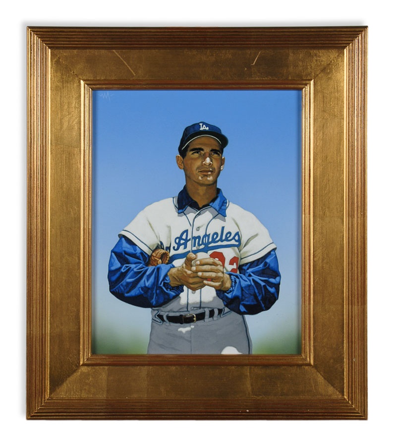 Sandy Koufax Art (2) & Photo (1)