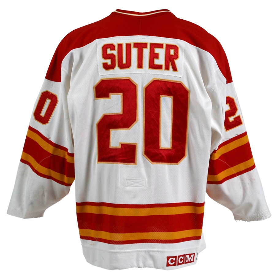 - 1992-93 Gary Suter Calgary Flames Game Worn Jersey