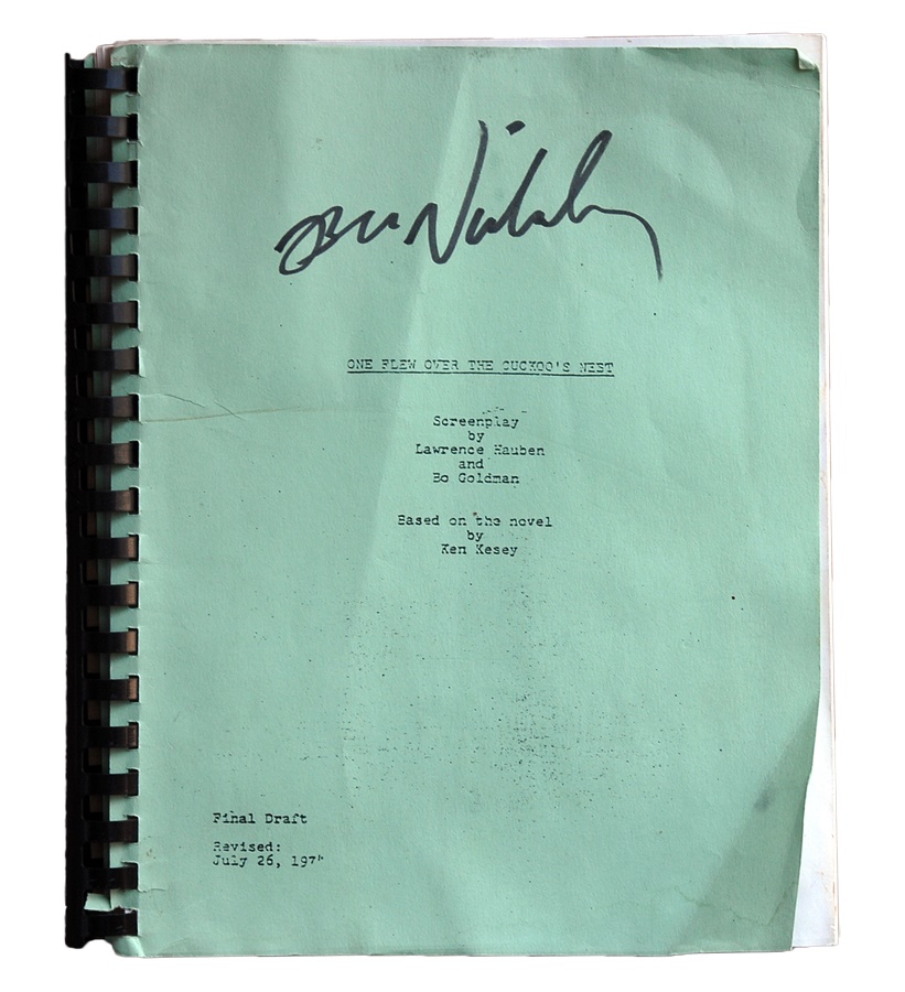 Rock And Pop Culture - One Flew Over the Cuckoo’s Nest Script Signed by Jack Nicholson