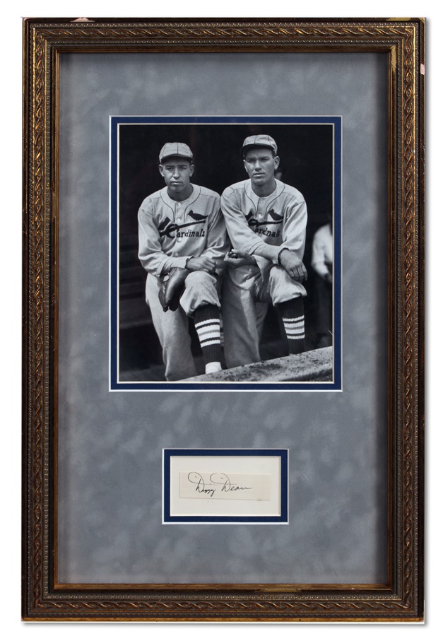 Baseball Autographs - Dizzy Dean Signature Display
