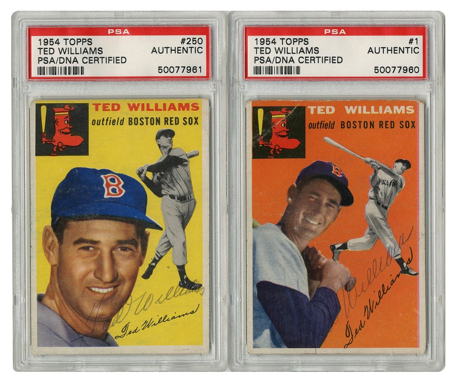 - 1954 Topps Ted Williams Signed Baseball Card