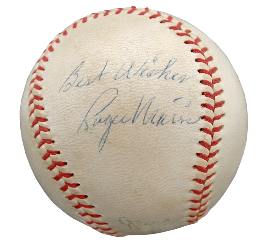 Vintage Roger Maris and Mickey Mantle Signed Baseball