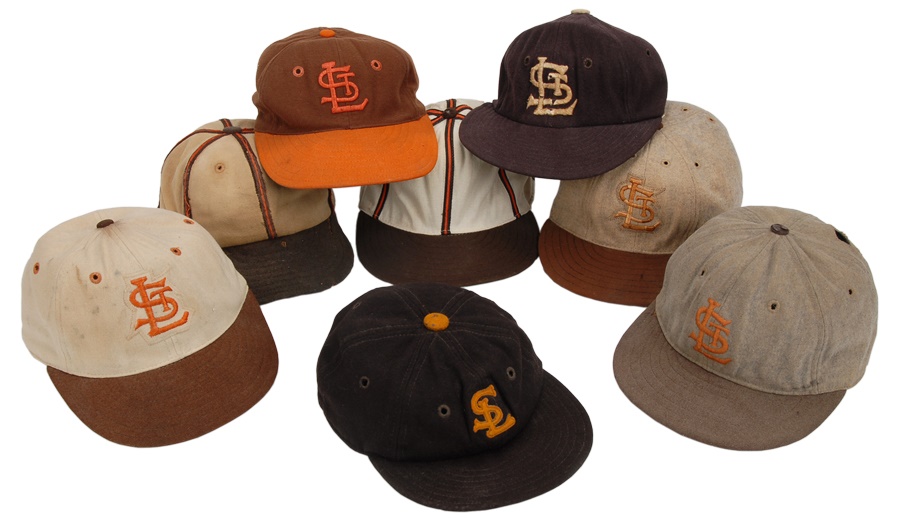 - Great Collection of St. Louis Browns Game Worn Caps (8)