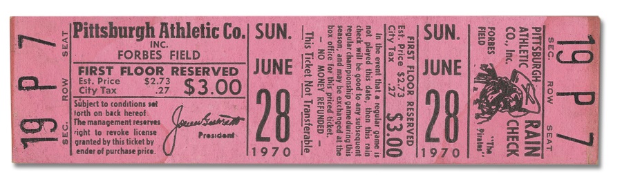 - Last Game at Forbes Field Full Ticket