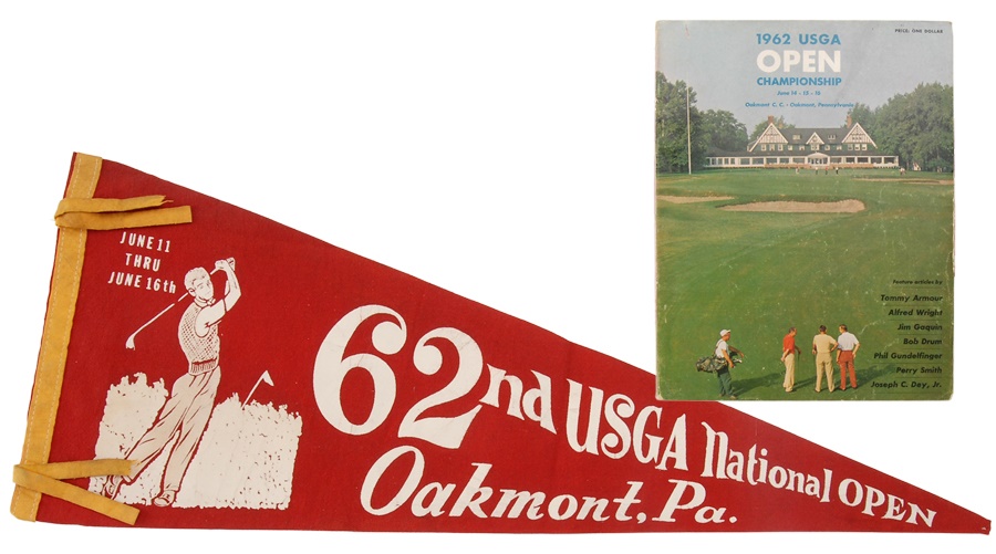 All Sports - 1962 USGA National Open Pennant and Program