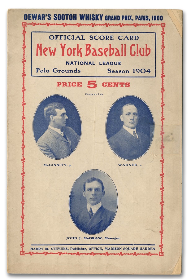 Baseball Memorabilia - 1904 New York Giants Program