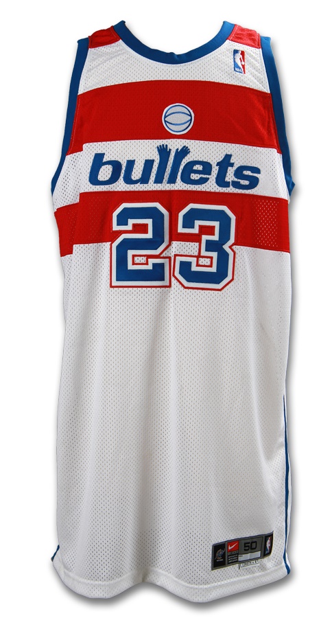 - 2002-03 Michael Jordan Washington Bullets Throwback Game Issued Jersey